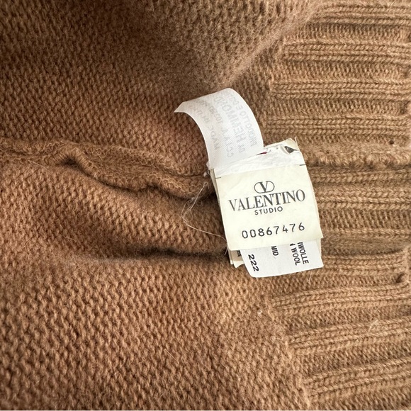 Vintage Valentino Studio Turtleneck Knit Sweater with Scandinavian Pattern - Picture 9 of 11